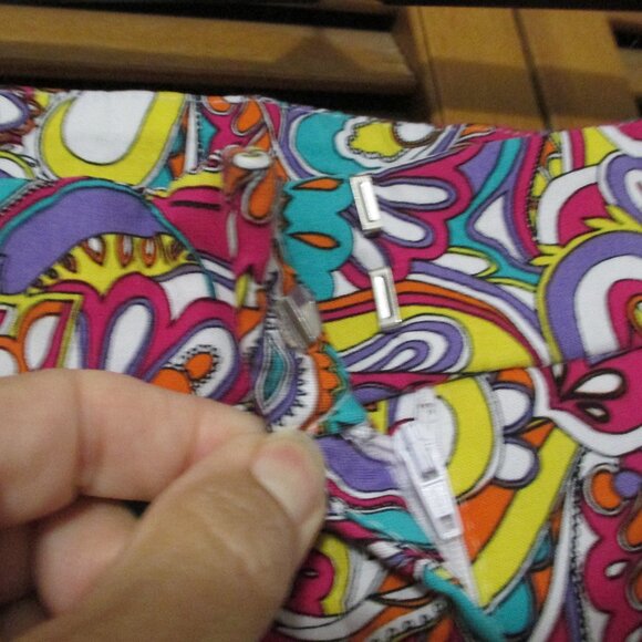 Attyre New York pants cropped/ankle colorful & stretchy size 14 - Picture 3 of 6